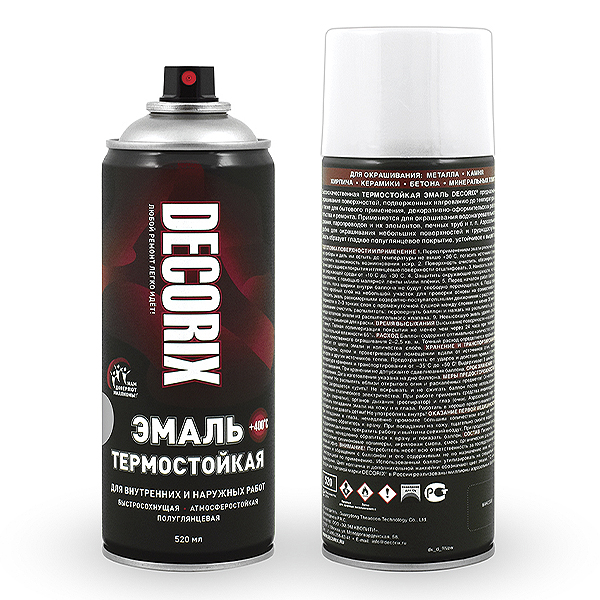 Эмаль термостойкая DECORIX