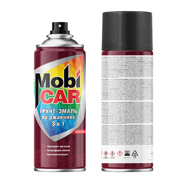 Грунт-эмаль по ржавчине 3 в 1 MobiCAR Грунт-эмаль по ржавчине 3 в 1 MobiCAR