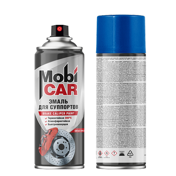 Эмаль для суппортов термостойкая +300°С MobiCAR Эмаль для суппортов термостойкая +300°С MobiCAR